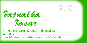 hajnalka kosar business card